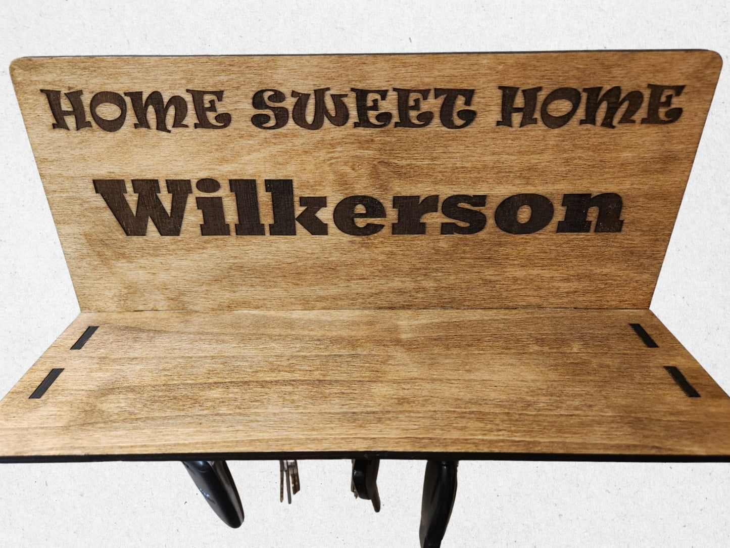 Home Sweet Home Personalized Key Hanger With Shelf